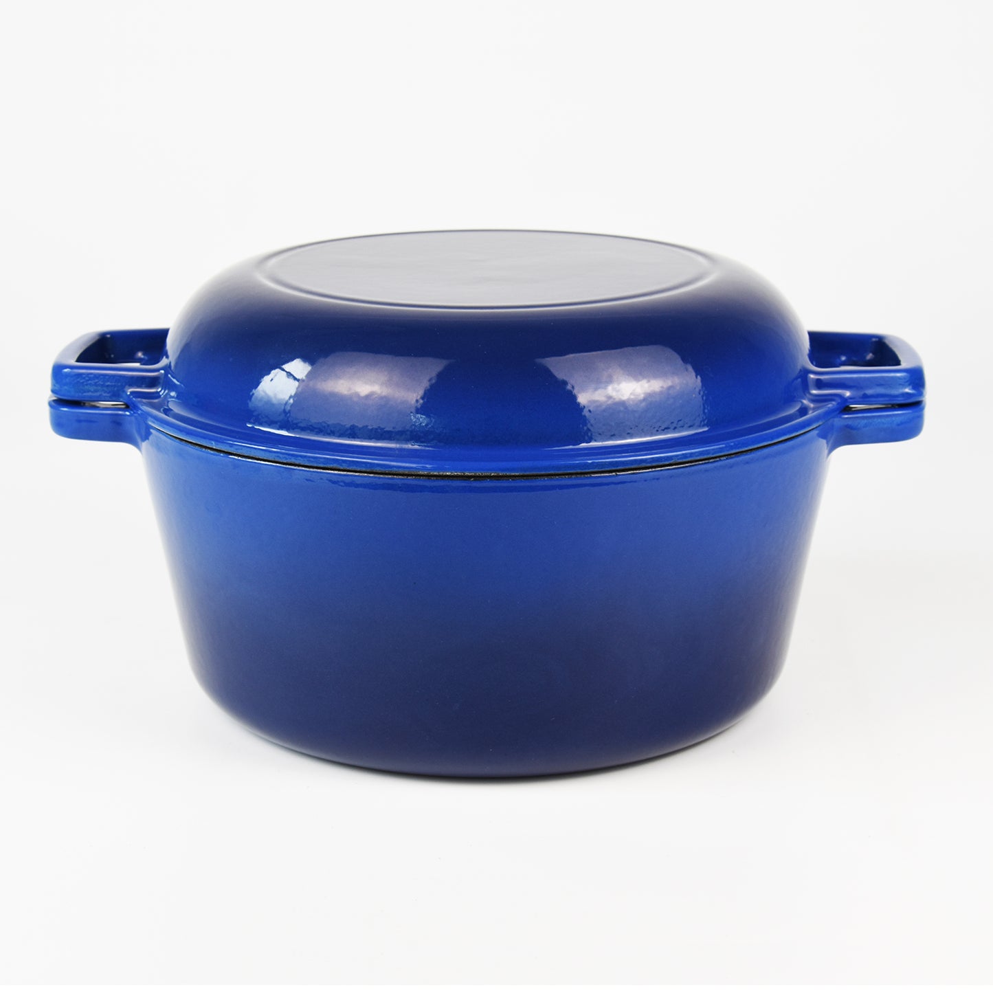La Cocina Cast Iron 2 in 1 Casserole with Frypan Lid 26cm (one pot only) - Big5 Cookware Factory Shop