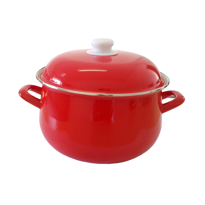 Lovely Enamel Pots reds vintage style Big5 Cookware Factory Shop
