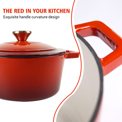 BV Cast Iron Round Casserole Pot 20cm - Big5 Cookware Factory Shop