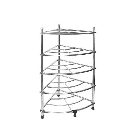 Stainless Steel 5-tier Giant Pot Stand Kitchen Organizer Corner Rack (Pots not included) - Big5 Cookware Factory Shop