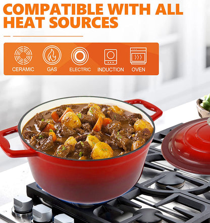 La Cocina Cast Iron Round Casserole 25cm 4.7L (one pot only) - Big5 Cookware Factory Shop