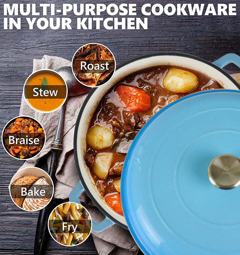 La Cocina Cast Iron Shallow Round Casserole Paella Pot 30cm 3.5L (one pot only) - Big5 Cookware Factory Shop