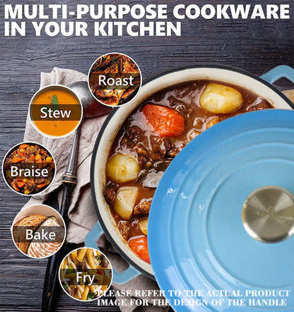 La Cocina Cast Iron Round Casserole 25cm 4.7L (one pot only) - Big5 Cookware Factory Shop