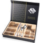 24 Piece Stainless Steel Black Gift Box Cutlery Set - Big5 Cookware Factory Shop