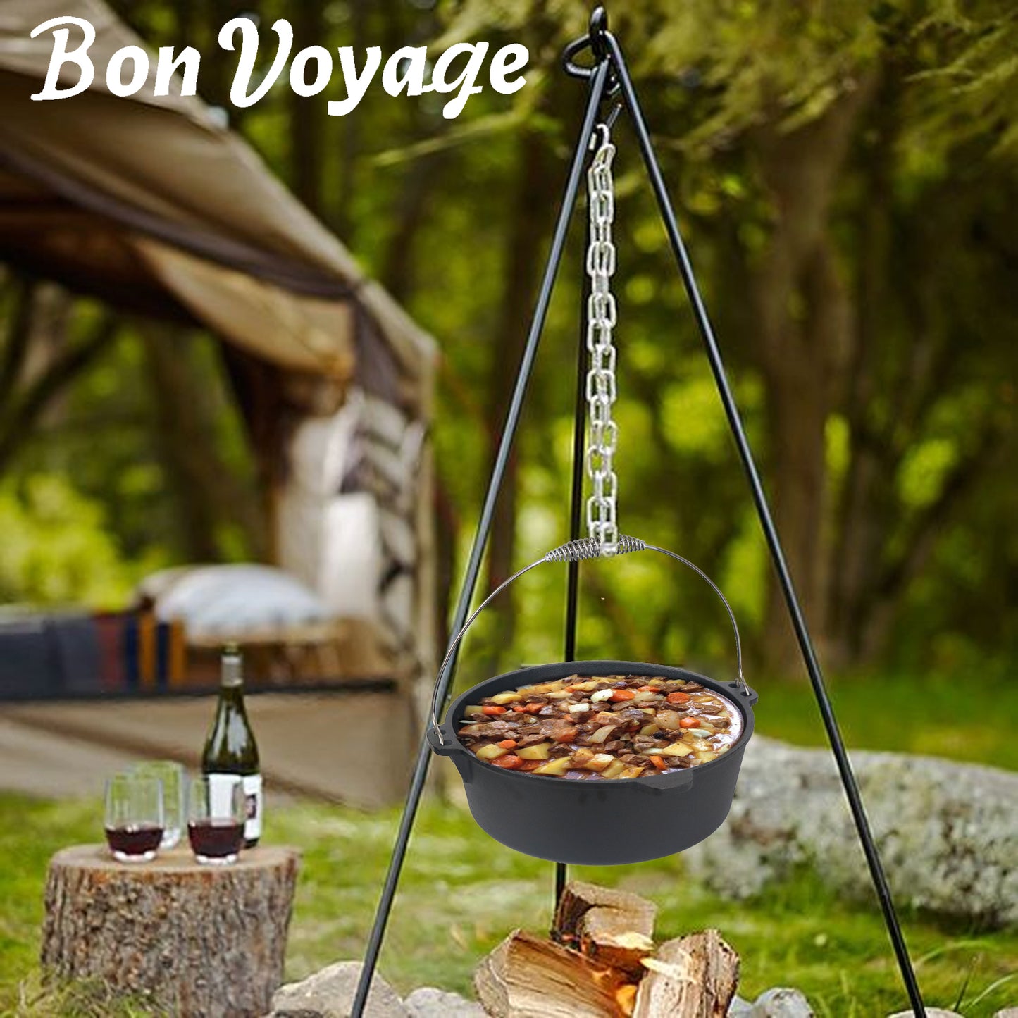 Bon Voyage Cast Iron Dutch Oven Potjie Pot - Big5 Cookware Factory Shop