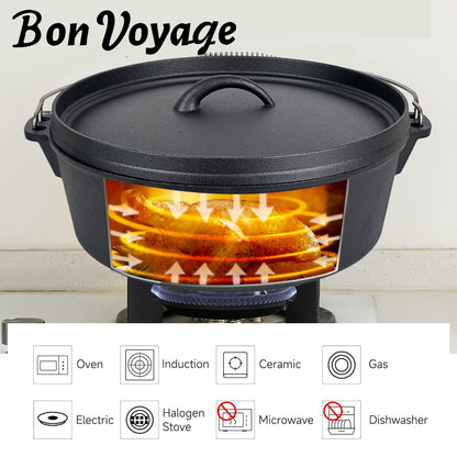Bon Voyage Cast Iron Dutch Oven Potjie Pot - Big5 Cookware Factory Shop