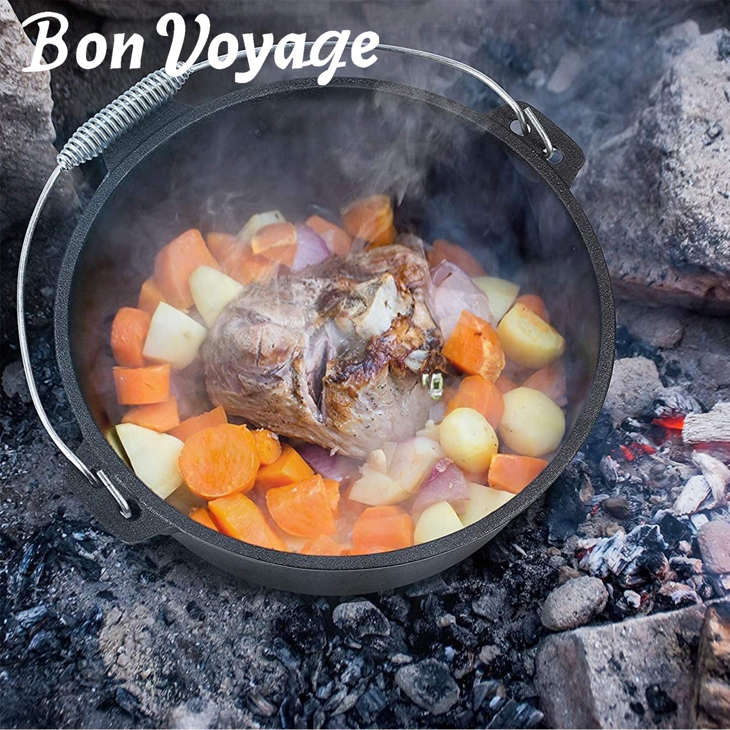 Bon Voyage Cast Iron Dutch Oven Potjie Pot - Big5 Cookware Factory Shop