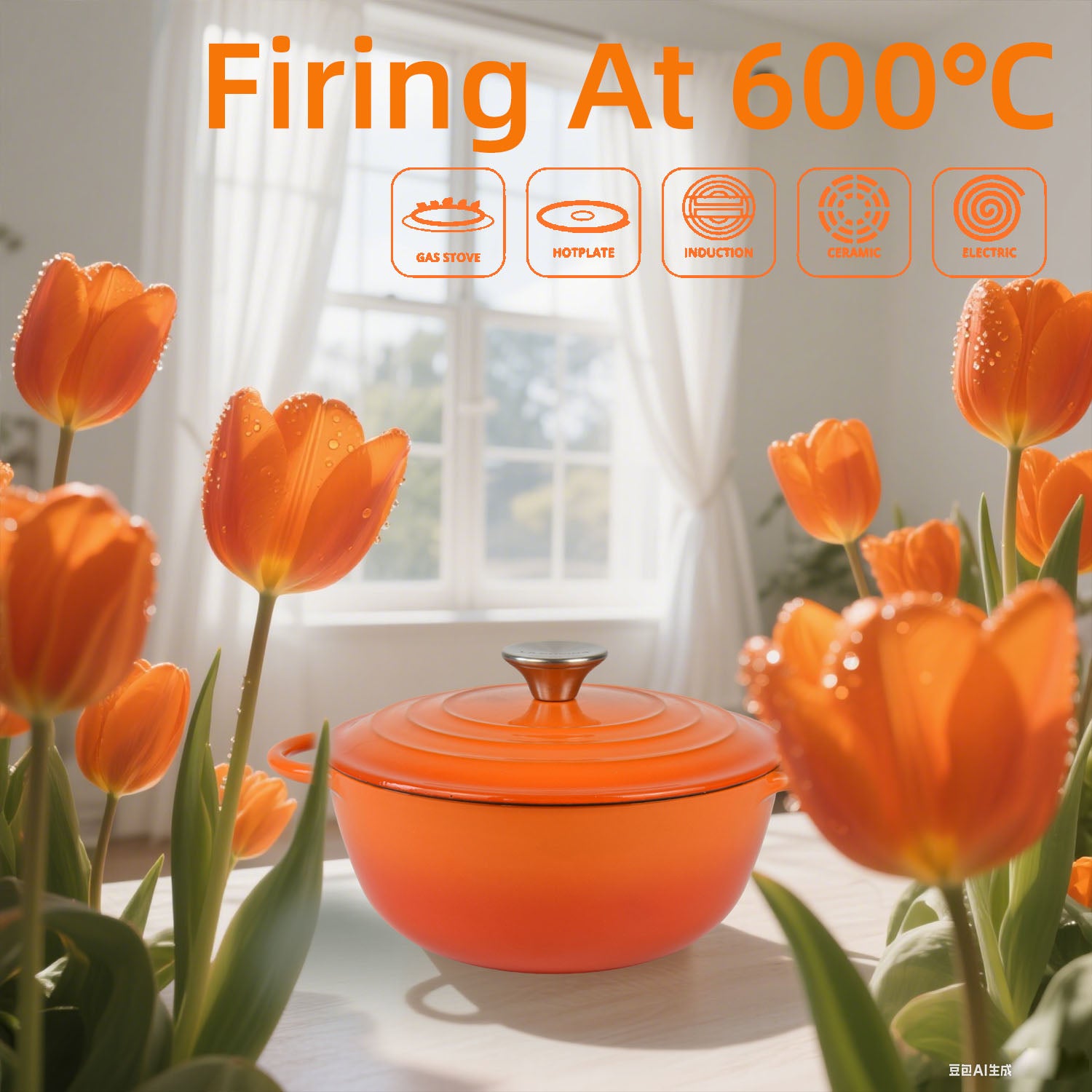 La Cocina 7pc Amber Cast Iron Enamel Cookware Set | Big5 Cookware
