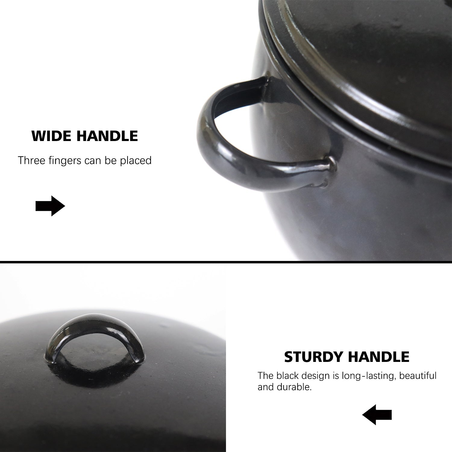 New World Enamel Bow Handle Belly Pot - Big5 Cookware Factory Shop