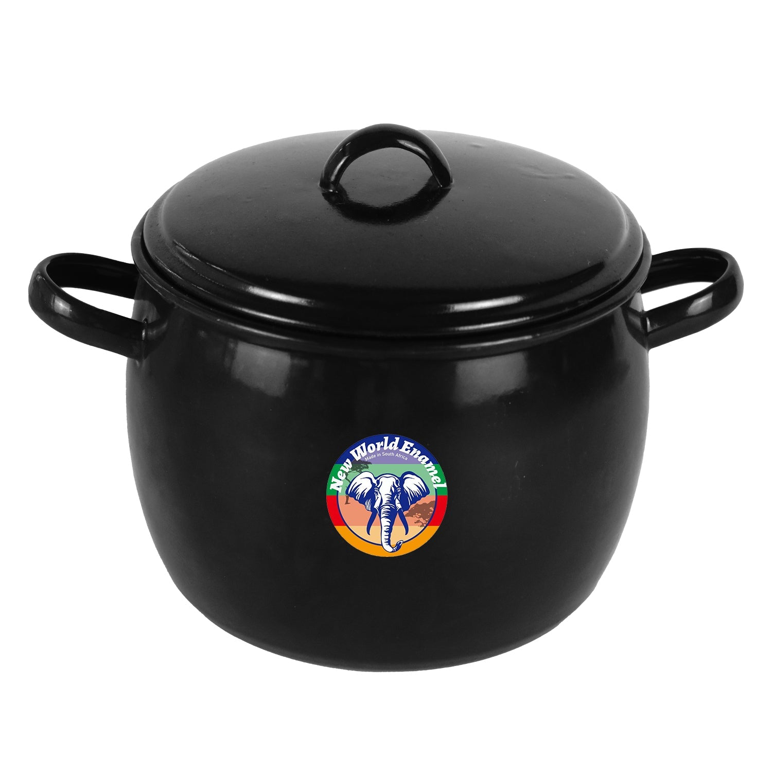 New World Enamel Bow Handle Belly Pot - Big5 Cookware Factory Shop