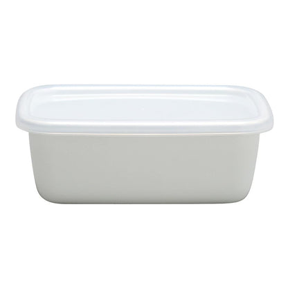 Enamel Rectangular Food Container Butter Dish with Plastic Lid (for 250g butter) - Big5 Cookware Factory Shop