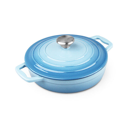 La Cocina Cast Iron Shallow Casserole 22cm 1.9L (one pot only) - Big5 Cookware Factory Shop