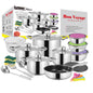 Bon Voyage Diamond 28 Piece Stainless Pots Set - Big5 Cookware Factory Shop