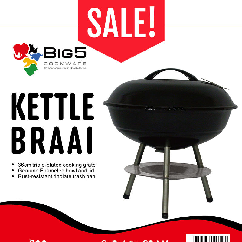 Big5 Kettle Braai 14.5 inch (36cm) Small - Big5 Cookware Factory Shop