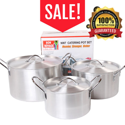 Bon Voyage Heavy Duty Catering Pots Stew Pan Stockpot Set NC3 - Big5 Cookware Factory Shop