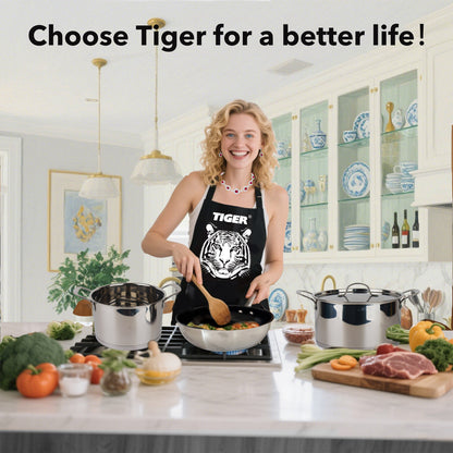 Tiger Stainless Steel 29 Piece Cookware Set - Stainless Steel Lid Edition - Big5 Cookware Factory Shop