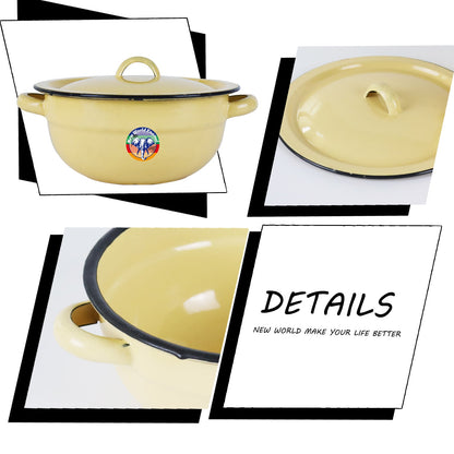 New World Enamel Vegetable Dish Plain/Decorated Beer Bread Dish - Big5 Cookware Factory Shop