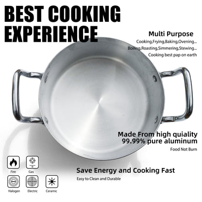 Sapphire 10PC Aluminium Casseroles With Solid Handles - Big5 Cookware Factory Shop