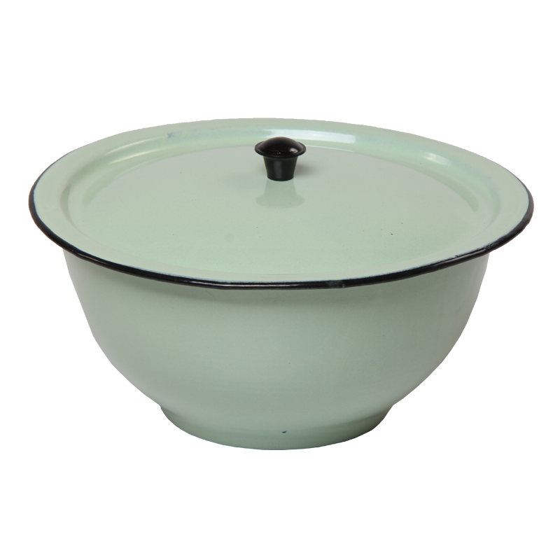 New World Enamel Footed Bowl Plain/Decorated - Big5 Cookware Factory Shop
