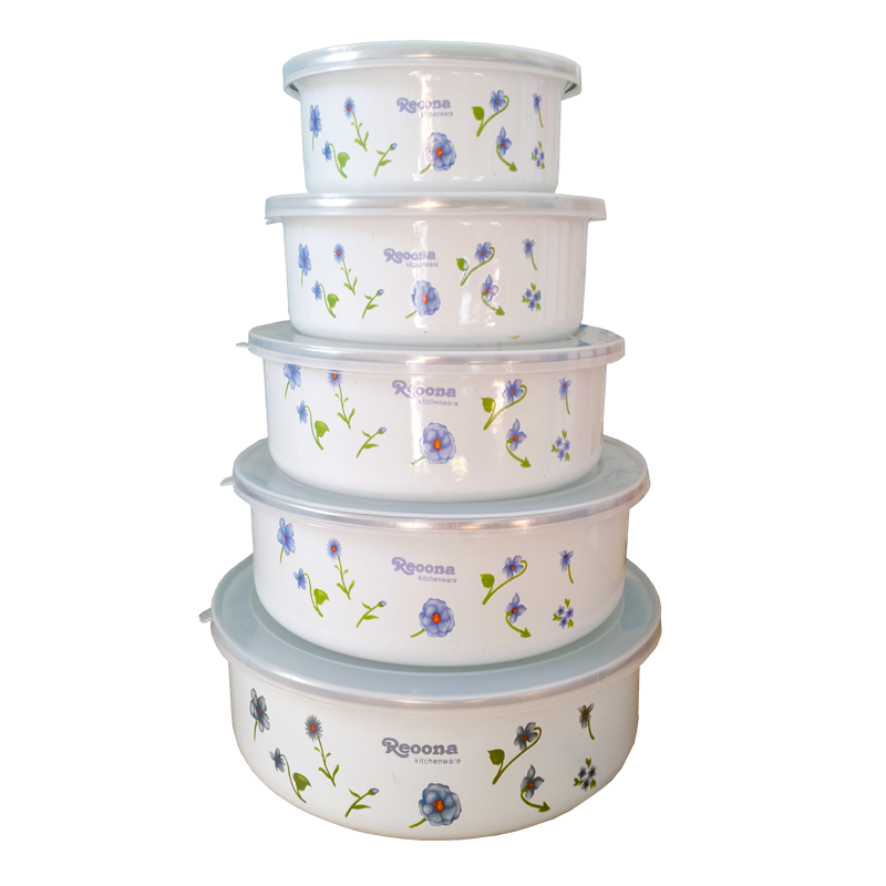 New World Enamel 10PC Storage Bowl Set - Big5 Cookware Factory Shop