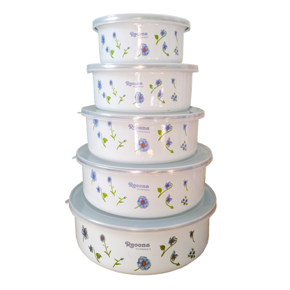 New World Enamel 10PC Storage Bowl Set - Big5 Cookware Factory Shop