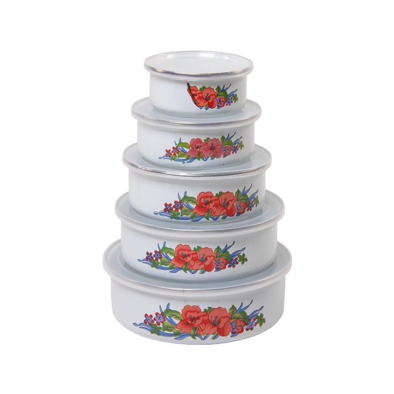 New World Enamel 10PC Storage Bowl Set - Big5 Cookware Factory Shop