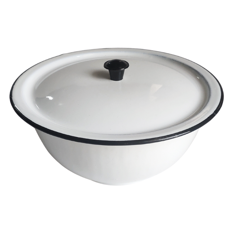 New World Enamel Footed Bowl Plain/Decorated - Big5 Cookware Factory Shop
