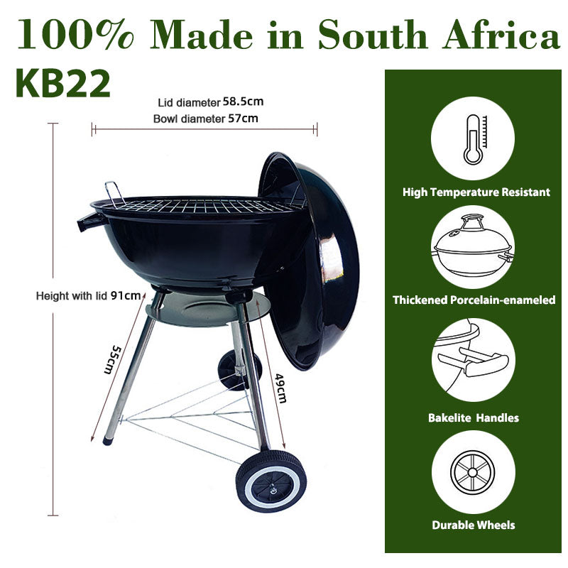 Big5 Kettle Braai 22inch (57cm) Large Portable - Big5 Cookware Factory Shop