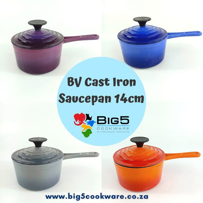 BV Cast Iron Saucepan 14cm - Big5 Cookware Factory Shop