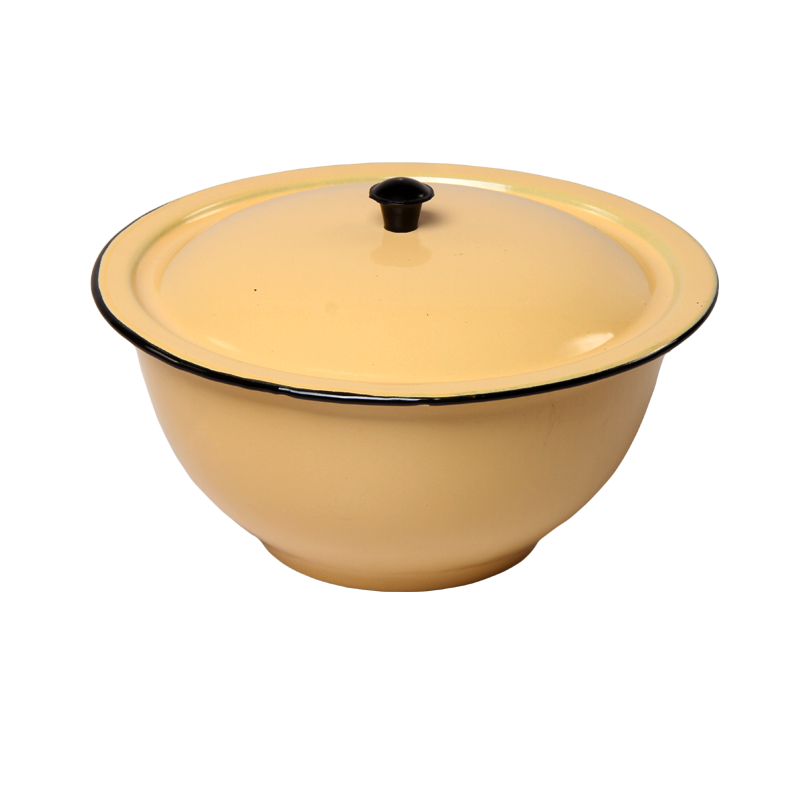 New World Enamel Footed Bowl Plain/Decorated - Big5 Cookware Factory Shop