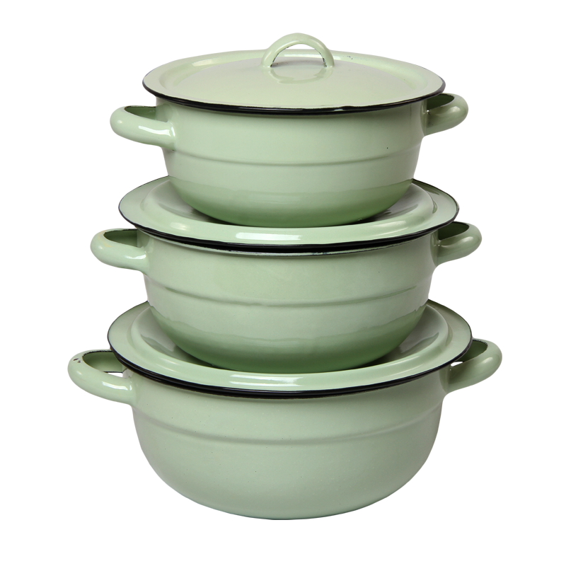 New World Enamel Vegetable Dish Plain/Decorated - Big5 Cookware Factory Shop