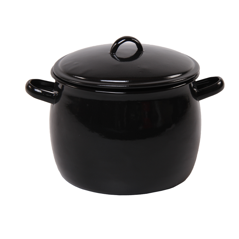 New World Enamel Bow Handle Belly Pot - Big5 Cookware Factory Shop