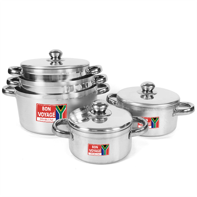 Bon Voyage Queen 10pc Pots Set with SS Handles | Big5 Cookware