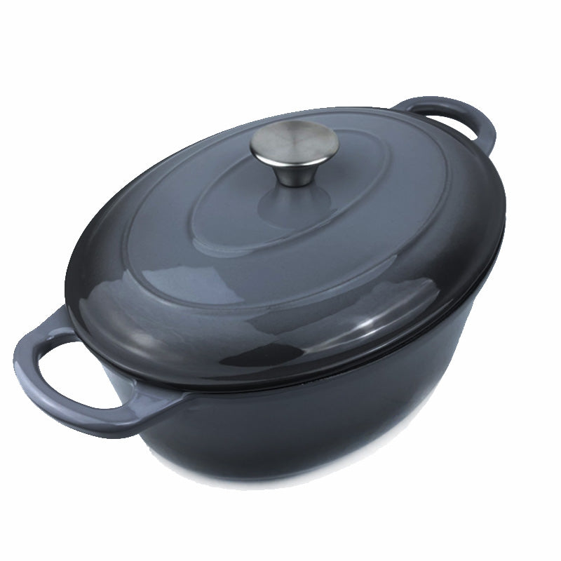 BV Cast Iron Oval Casserole Pot 28cm - Big5 Cookware Factory Shop