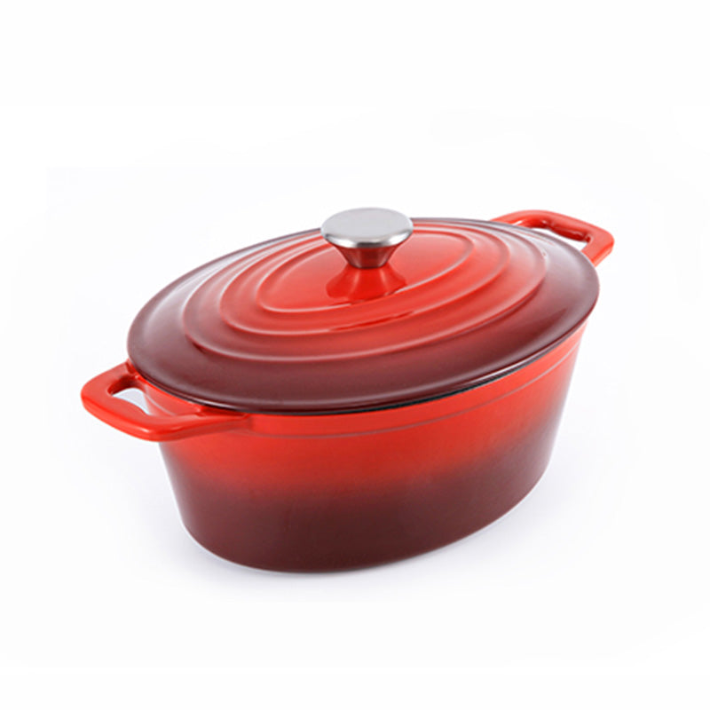 BV Cast Iron Oval Casserole Pot 28cm - Big5 Cookware Factory Shop