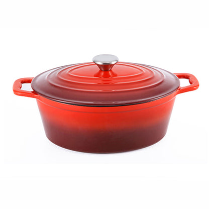 BV Cast Iron Oval Casserole Pot 28cm - Big5 Cookware Factory Shop