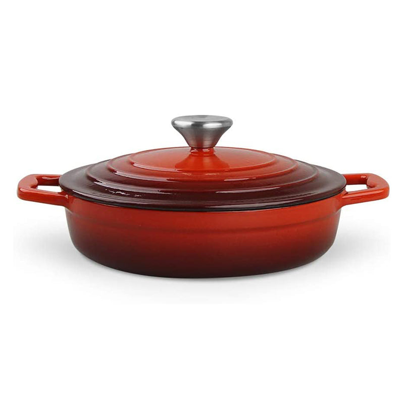 La Cocina Cast Iron Shallow Casserole 22cm 1.9L (one pot only) - Big5 Cookware Factory Shop