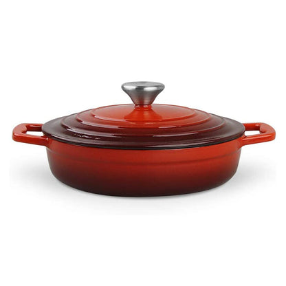 La Cocina Cast Iron Shallow Casserole 22cm 1.9L (one pot only) - Big5 Cookware Factory Shop