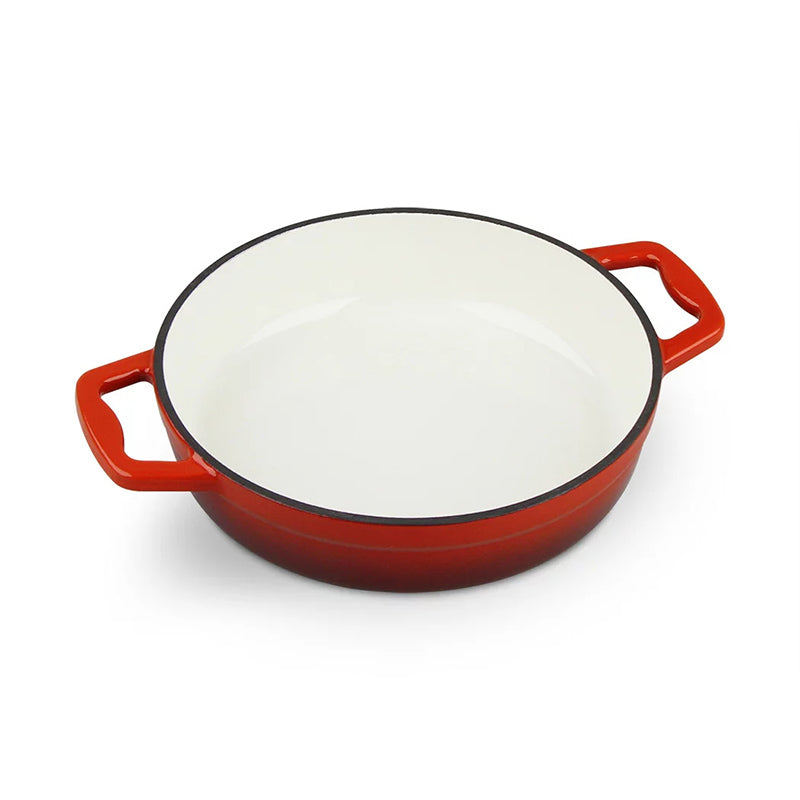 La Cocina Cast Iron Shallow Casserole 22cm 1.9L (one pot only) - Big5 Cookware Factory Shop