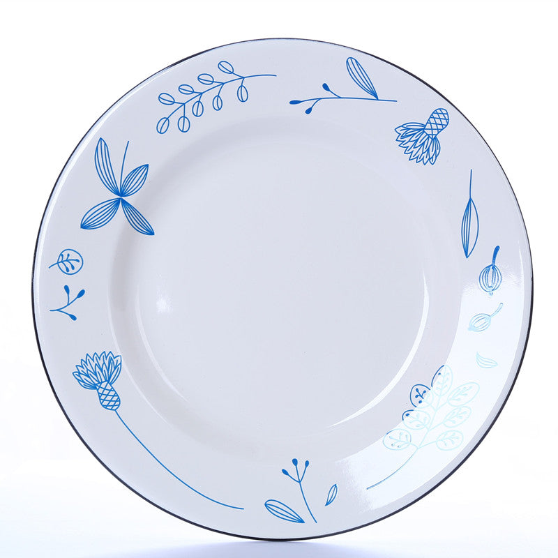 Agate Premier Quality Enamel Decor Dinner Plate / Soup Plate