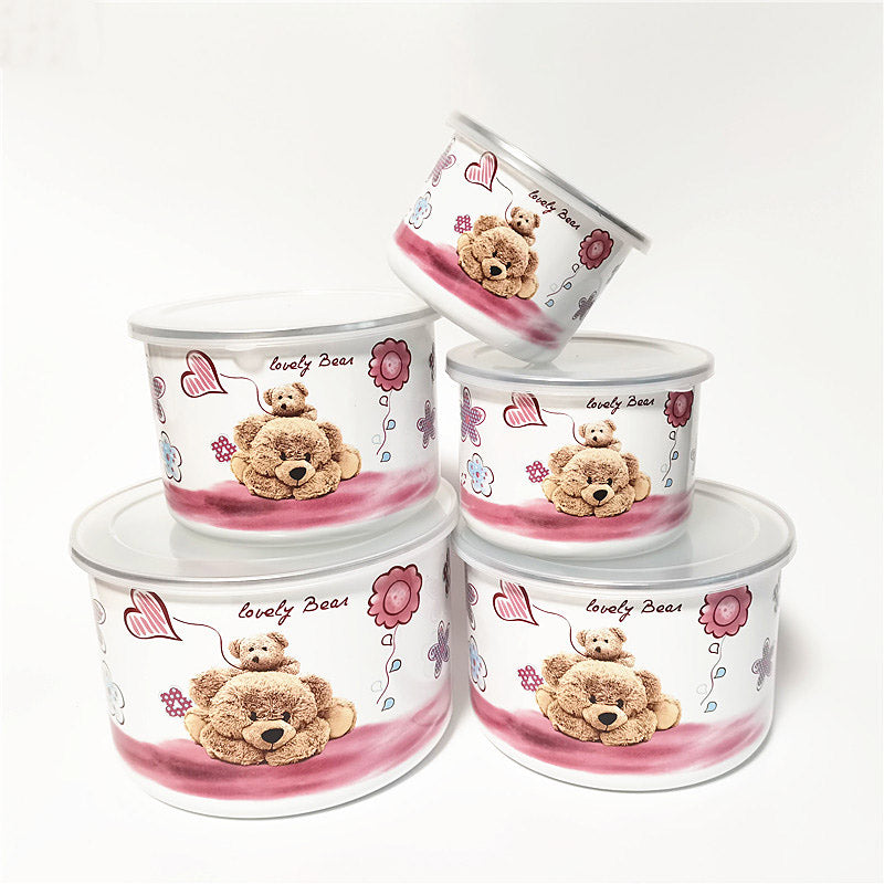 Agate Enamel Round Storage Box Set 10pc - Tall Version - Big5 Cookware Factory Shop