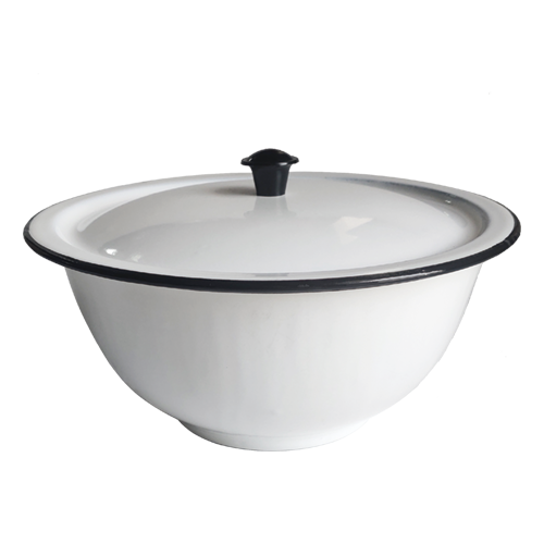 New World Enamel Footed Bowl Plain/Decorated - Big5 Cookware Factory Shop
