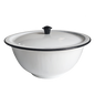 New World Enamel Footed Bowl Plain/Decorated - Big5 Cookware Factory Shop
