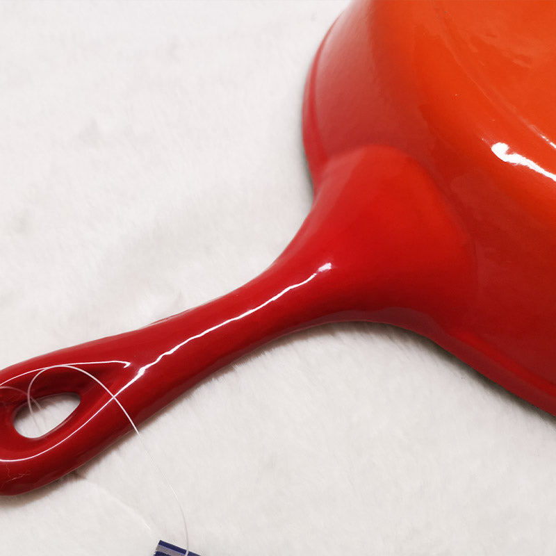 French Cast Iron Enamel Frypan Fry Pan with Free Gift Oven Glove - Big5 Cookware Factory Shop