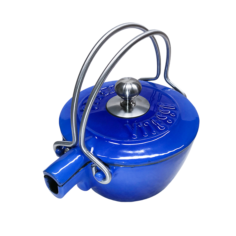 French Cast Iron Teapot Tea Pot Kettle 1150ml - Big5 Cookware Factory Shop