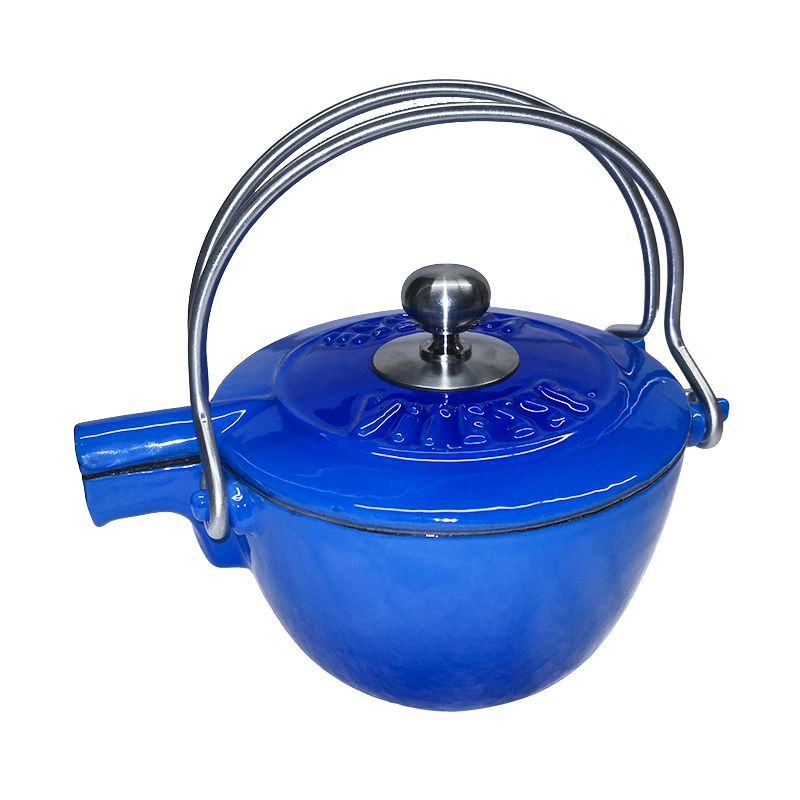 French Cast Iron Teapot Tea Pot Kettle 1150ml - Big5 Cookware Factory Shop