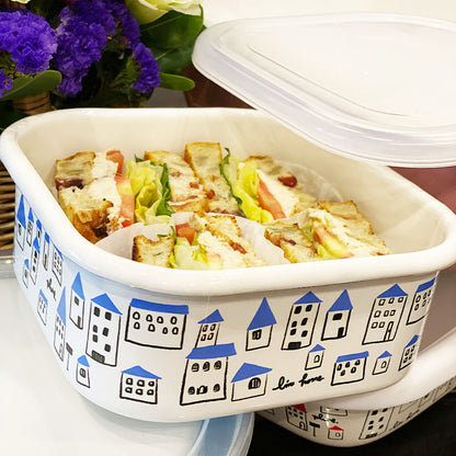 Imported - Agate Premier Quality Enamel Shallow Square Storage Box - Big5 Cookware Factory Shop