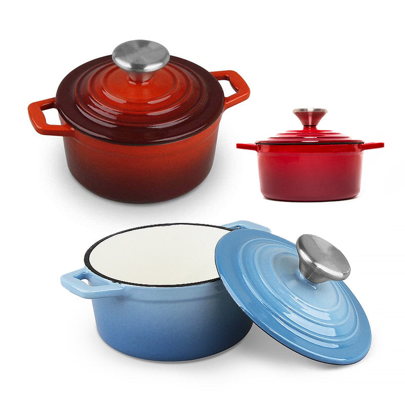 La Cocina Cast Iron Mini Casserole 14cm 0.95L (one pot only) - Big5 Cookware Factory Shop