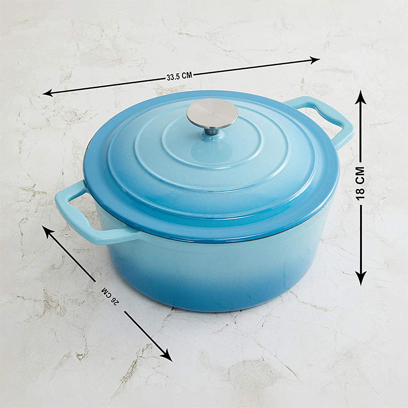 La Cocina Cast Iron Round Casserole 25cm 4.7L (one pot only) - Big5 Cookware Factory Shop