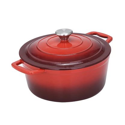 La Cocina Cast Iron Round Casserole 25cm 4.7L (one pot only) - Big5 Cookware Factory Shop